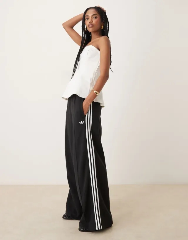 Pants Adidas 3S Wide Sweatpt Black/ White S
