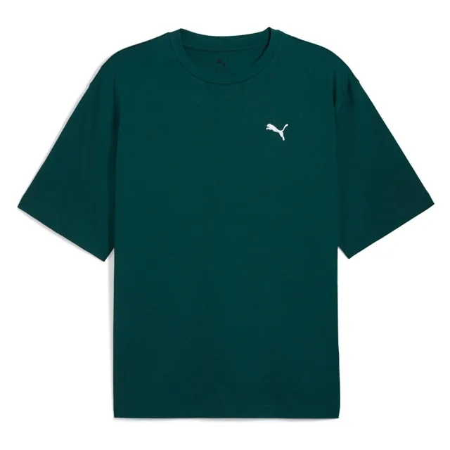 PUMA Wardrobe Ess Boxy T-Shirt Men, Green Terrain