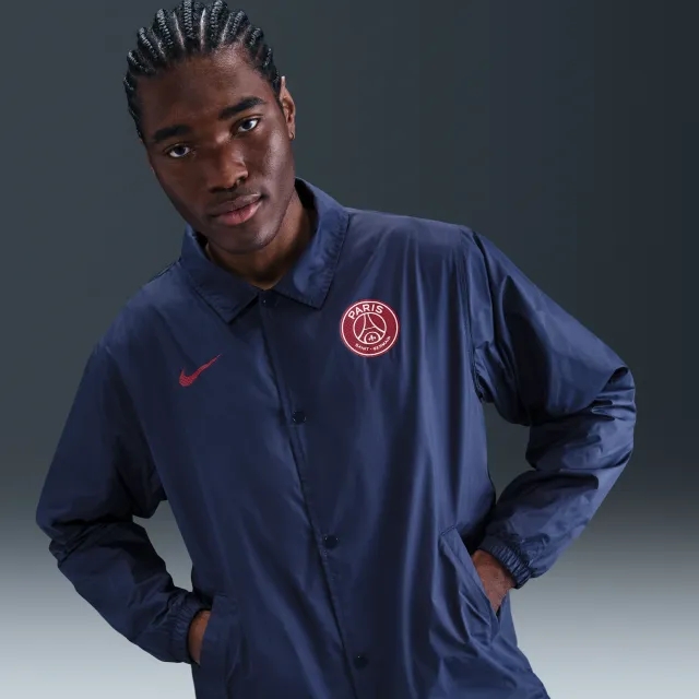 Paris Saint-Germain Club Men's Nike Football Coaches' Jacket - Blue