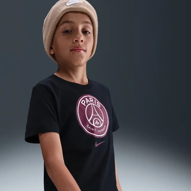 Paris Saint-Germain Older Kids' Nike Football T-shirt - Black
