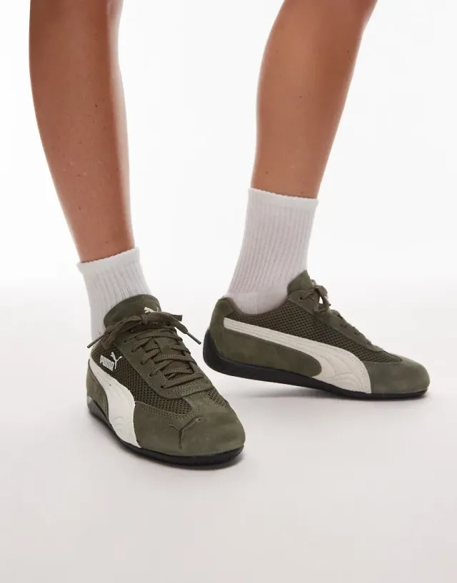Puma Speedcat Mesh Trainers In Green