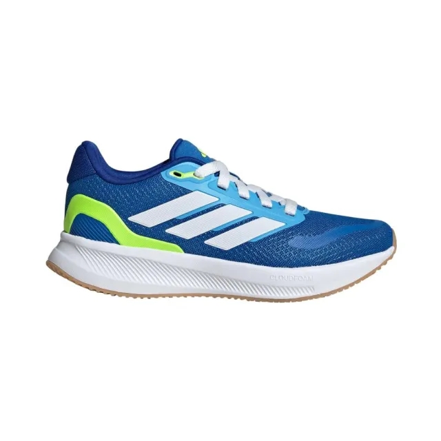 adidas Runfalcon 5 Neutral Running Shoe Kids - Blue, Neon Yellow