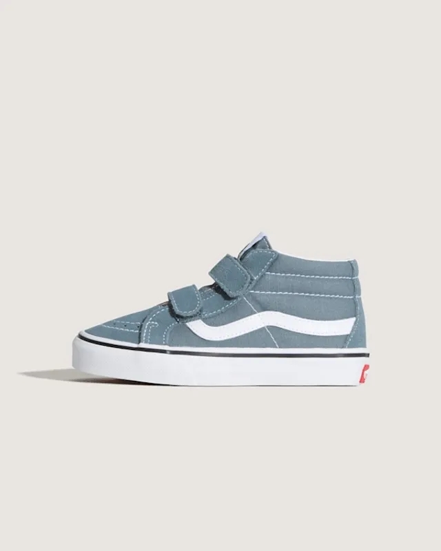 Vans - Kids Sk8-Mid Shoes (4-8 Years), Grey