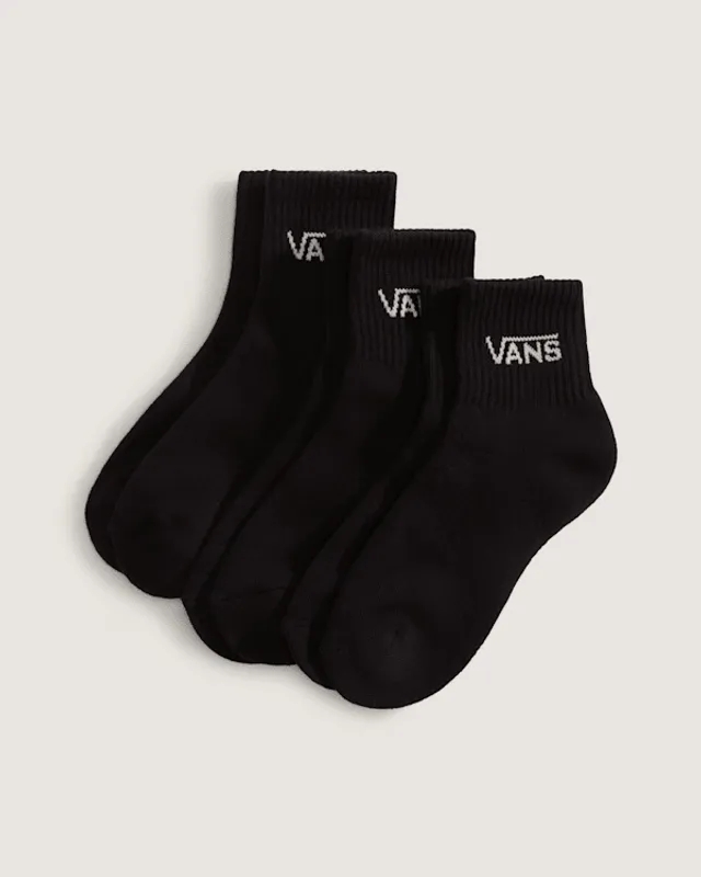 Vans - Kids Classic Half Crew Socks (3 Pairs), Black