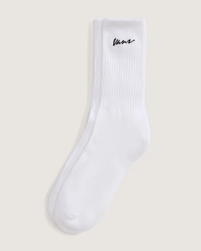 Vans - Classic Script Crew Socks (1 Pair), Man, White