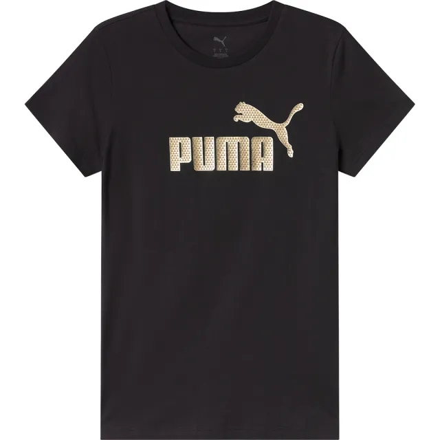Puma Essentials+ Textured Foil Big Logo Short Sleeve T-shirt