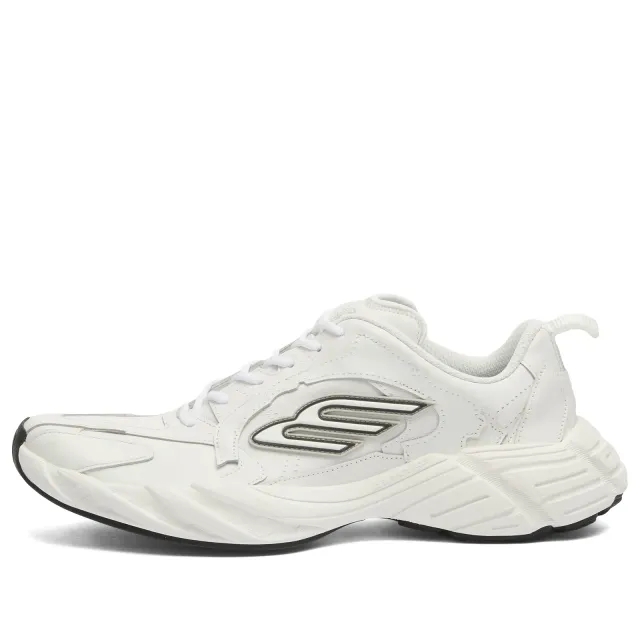 Balenciaga Men's Monday Leather Sneaker White / Black / Grey