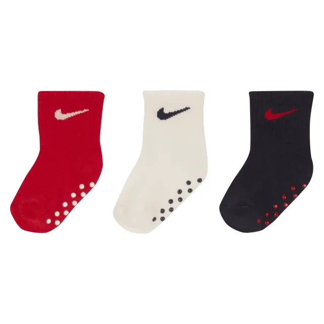 Nike Toddler Swoosh Ankle Gripper Socks (3-Pairs) - Multi-Colour