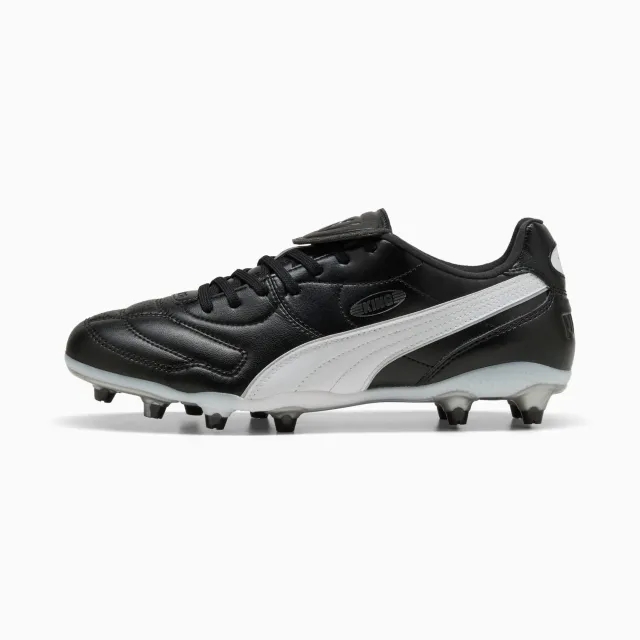 PUMA King Liga FG/AG Football Boots Unisex, Black/White/Silver, size 10