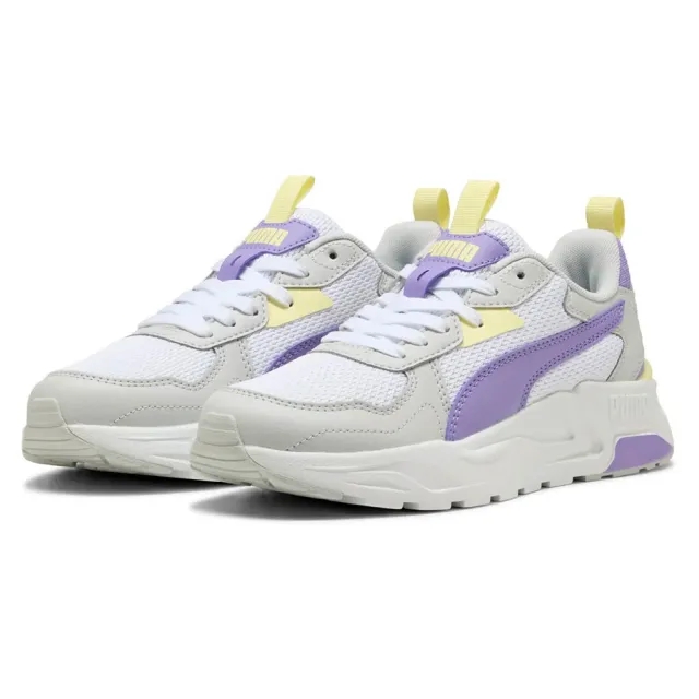 PUMA Trinity Lite Sneakers Youth, White/Lavender Alert/Glacial Grey, size 3