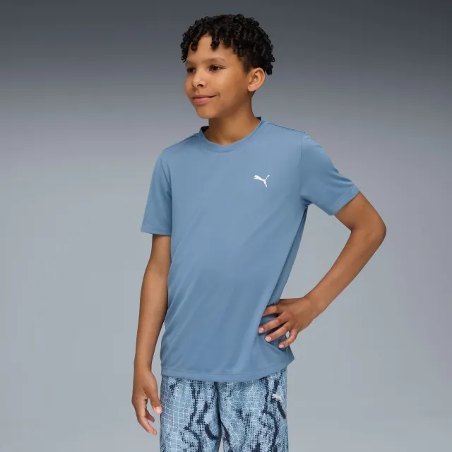 PUMA Train All Day Essentials T-Shirt Youth, Cool Blue, size 11-12 Youth