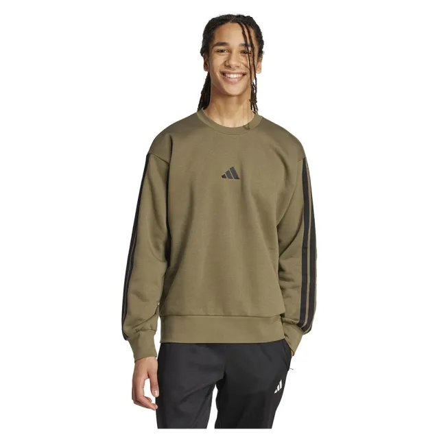 Adidas Essentials 3 Stripes Fleece Sweatshirt