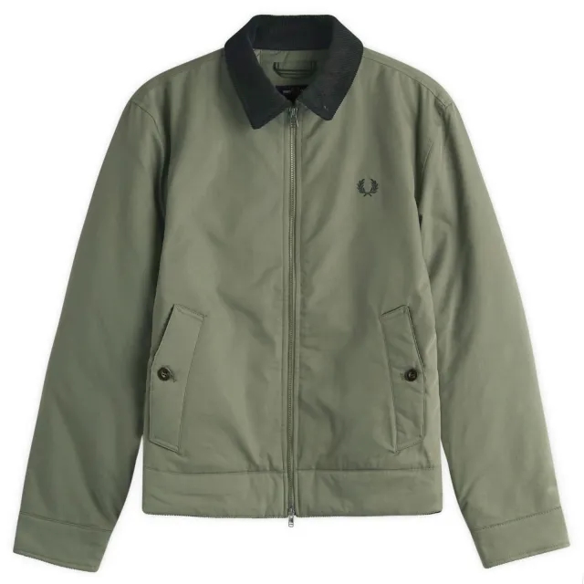 Fred Perry Men's Cotton Caban Jacket Laurel W Grn