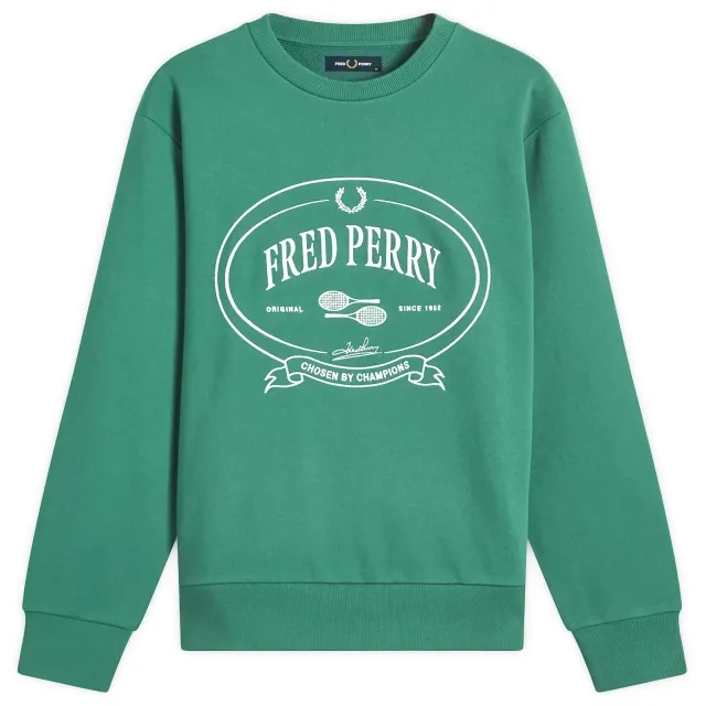 Fred Perry Men's Chosen By Champions Sweatshirt Sport Green