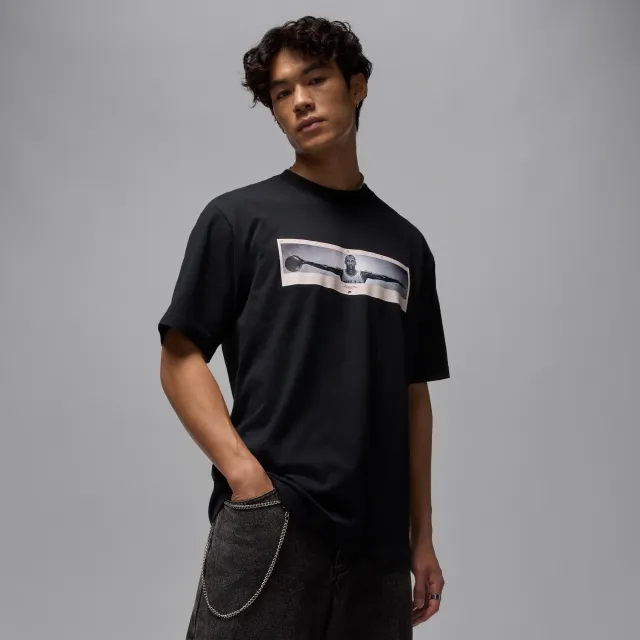 Nike Jordan Men's Photo T-Shirt - Black - Cotton