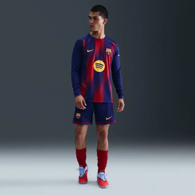 F.C. Barcelona 2025/26 Stadium Home Men's Nike Dri-FIT Football Replica Shorts - Blue - Polyester