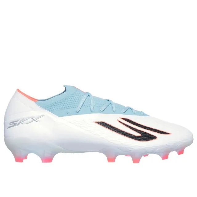 Skechers SKX_2 Elite FG Shoes in White/Turquoise