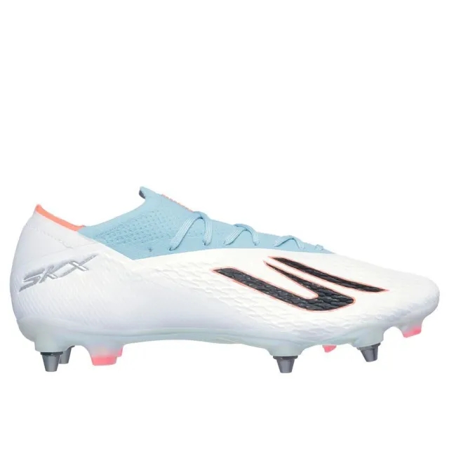 Skechers SKX_2 Elite SG Shoes in White/Turquoise
