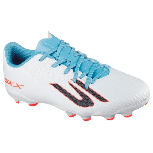 Skechers SKX_2 Jr Youth MG Shoes in White/Turquoise