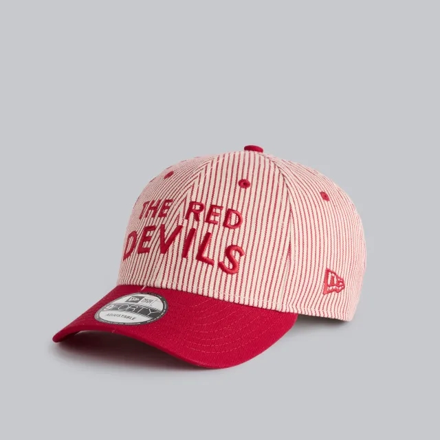 Manchester United x New Era Pinstripe Red Devils Cap 9Forty Cap Red