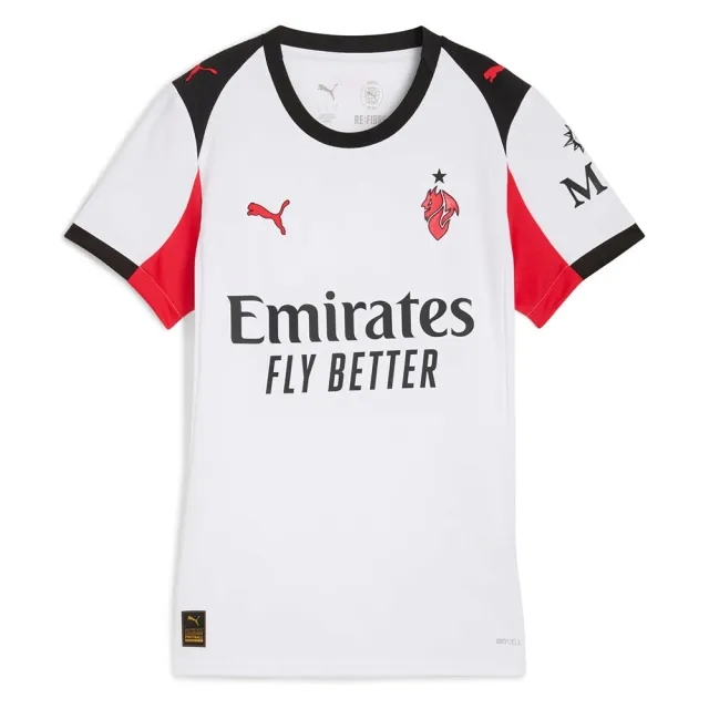 PUMA AC Milan 25/26 Away Jersey Women, White/For All Time Red