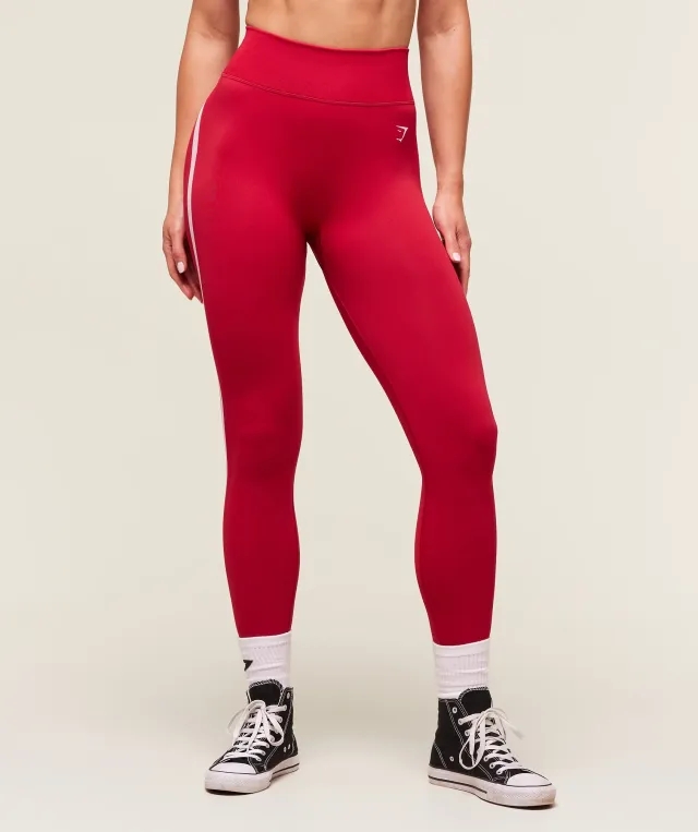 Lift Varsity Seamless Leggings - Carmine Red