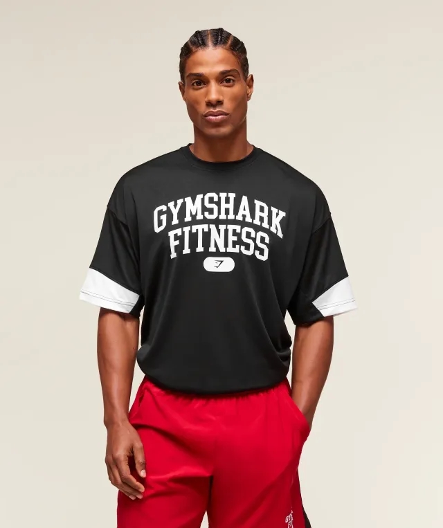  Varsity Oversized T-Shirt - Black