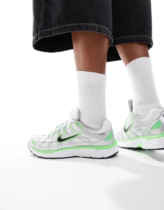 Nike P-6000 Trainer - Silver - Size 8 - Silver