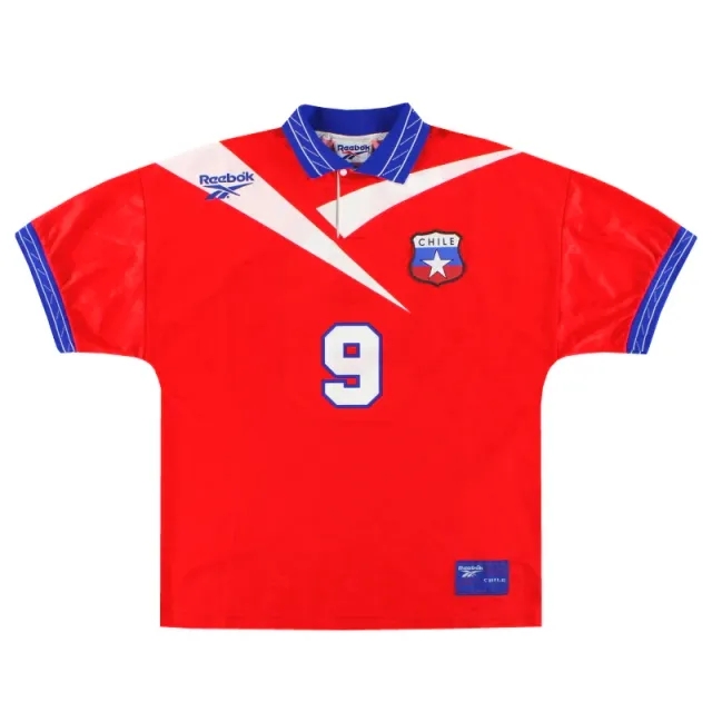 1997-99 Chile Reebok Home Shirt #9 M - Chile / Excellent / Medium