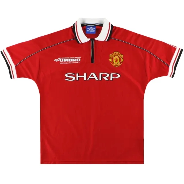 1998-00 Manchester United Umbro 'CL Winners' Home Shirt L - Manchester United / Excellent / Large