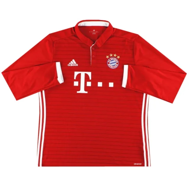 2016-17 Bayern Munich adidas Home Shirt L/S M - Bayern Munich / Excellent / Medium