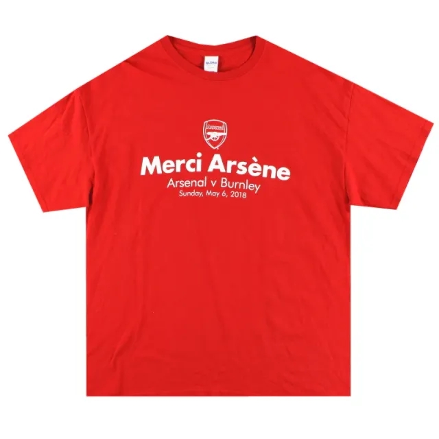 2017-18 Arsenal 'Merci Arsene' Graphic Tee XL - Arsenal / Excellent / XL