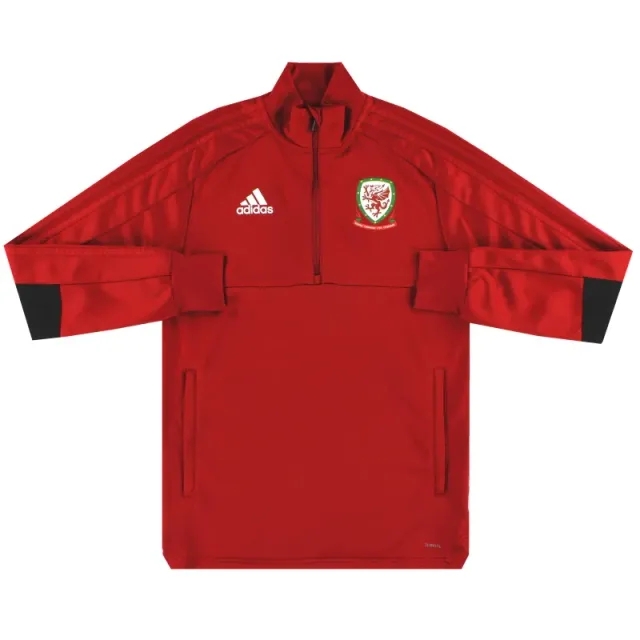2018-19 Wales adidas 1/4 Zip Training Top S - Wales / Excellent / Small