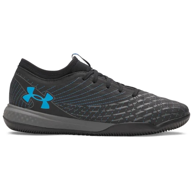 Under Armour  Magnetico Select 5 Indoor Unisex Soccer Shoes Black / Castlerock / Blue Atlantis 9.5