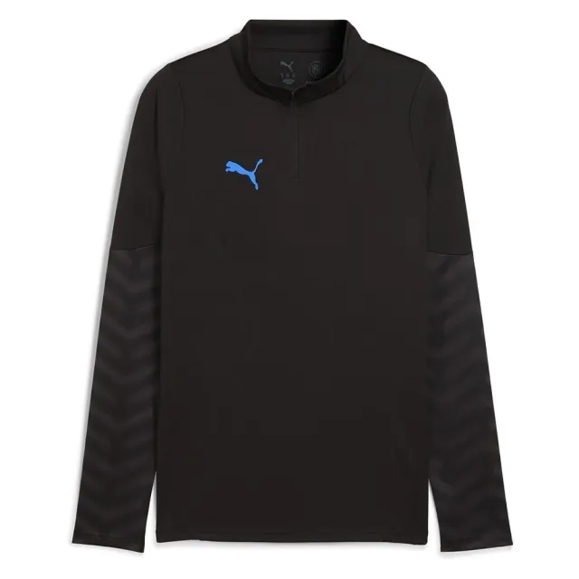 PUMA Individualcup Football Quarter-Zip Top Shirt Men, Black/White/Ultra Blue