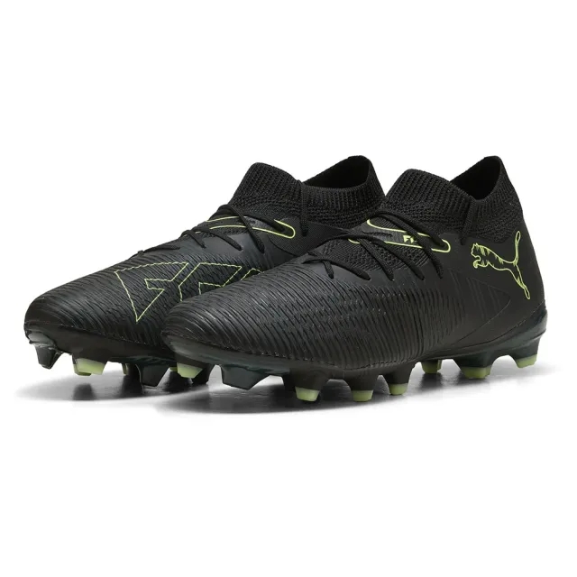 PUMA Future 8 Match FG/AG Football Boots Women, Black/Fizzy Light/Green Terrain