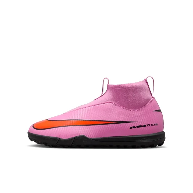 Nike Jr. Mercurial Superfly 10 Academy Turf High-Top Football Shoes - Pink