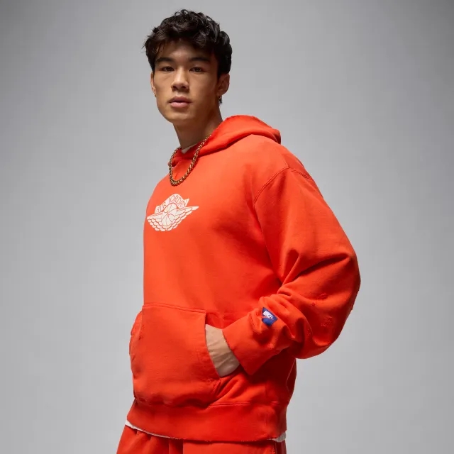 Nike Jordan Rare Air Men's Fleece Pullover Hoodie - Red - Cotton