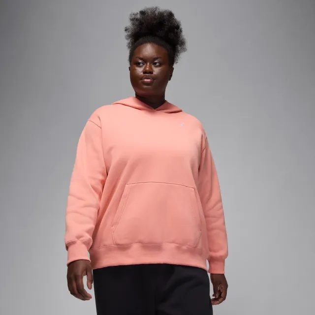 Nike Jordan Brooklyn Fleece Women's Pullover Hoodie - Orange - Cotton/Polyester