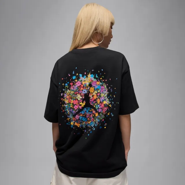 Nike Jordan Flight Women's Oversized Graphic T-Shirt - Black - Cotton