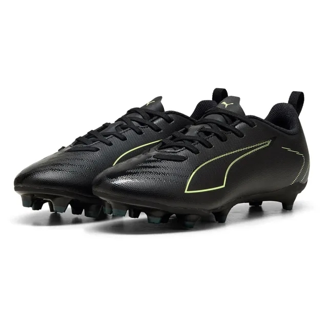 PUMA Ultra 6 Play FG/AG Football Boots Youth, Black/Fizzy Light/Green Terrain, size 1
