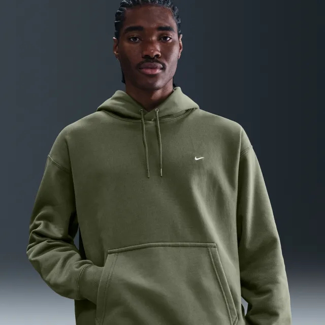 Nike Solo Swoosh Men's Pullover Hoodie - Green - Fleece