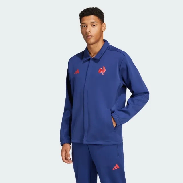 adidas France Travel 3-Stripes Coach&#39;s Jacket