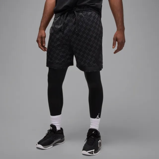 Nike Jordan Sport Men's Dri-FIT Printed Diamond Shorts - Black - Sustainable Materials
