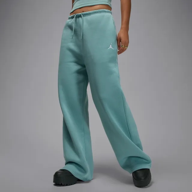 Nike Jordan Brooklyn Fleece Women's Open-Hem Trousers - Green - Fleece