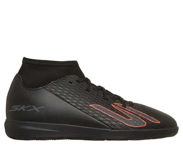 Skechers SKX_2 Jr High Youth IC Sneaker in Black/Orange