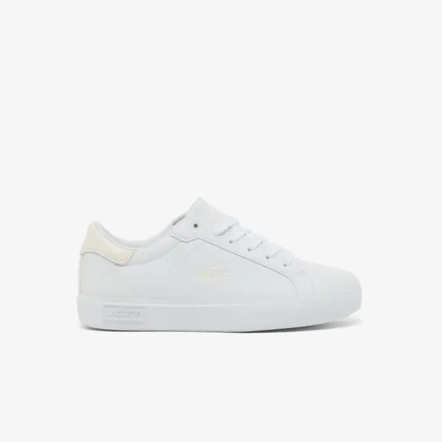 Lacoste Junior's Powercourt Sneakers - White & Off White