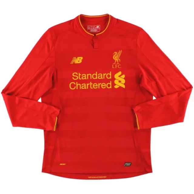2016-17 Liverpool New Balance Home Shirt L/S M - Liverpool / Excellent 