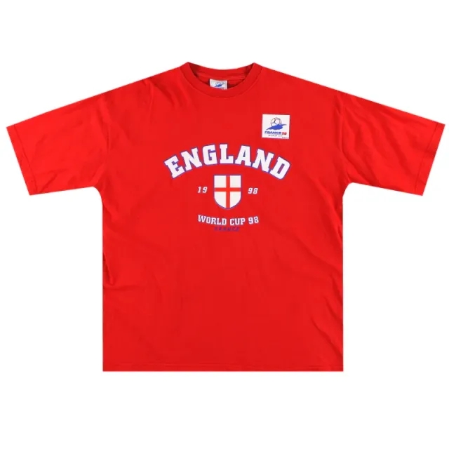 1998-99 England 'France 98' Graphic Tee XXL - England / Excellent 