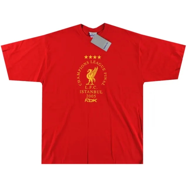 2005-06 Liverpool Reebok 'Champions League Final' Graphic Tee *w/tags* XL - Liverpool / w/tags 